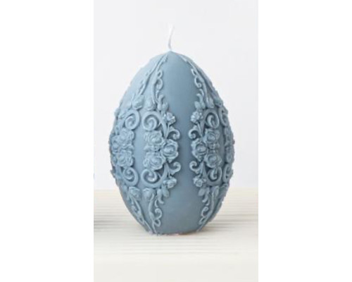 Lumanare parfumată Ou de Paste cu flori 10.5x8cm (diverse culori și arome) SA6