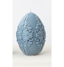 Lumanare parfumată Ou de Paste cu flori 10.5x8cm (diverse culori și arome) SA6