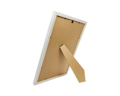 Фоторамка A4 ст. c ножкой-подставкой белая с серебрянным узором 24мм F2409-2 CM*6133