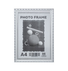 02366 Rama foto A4 st. cu suport alb cu ornament argintiu, 24mm F2409-2 CM*6133