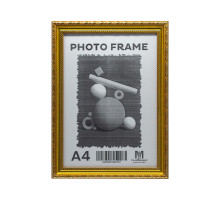 02368 Rama foto A4 st. cu suport auriu cu ornament, 24mm F2409-3 CM*6157