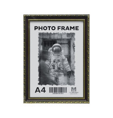 Фоторамка A4 ст. черная с золотым узором 24мм F2409-1 CM*6171