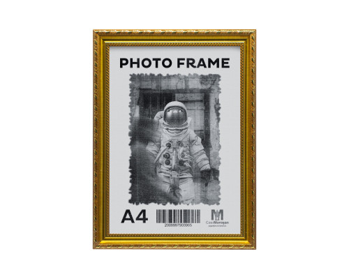 Фоторамка A4 ст. золотая с узором 24мм F2409-3 CM*6188