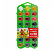 Acuarela 24 cul., pe baza de miere, plastic verde, Цветик 27421677 (28)