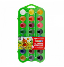 Acuarela 24 cul., pe baza de miere, plastic verde, Цветик 27421677 (28)