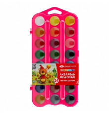 Acuarela 24 cul., pe baza de miere, plastic roz, Цветик 27421676 (28)
