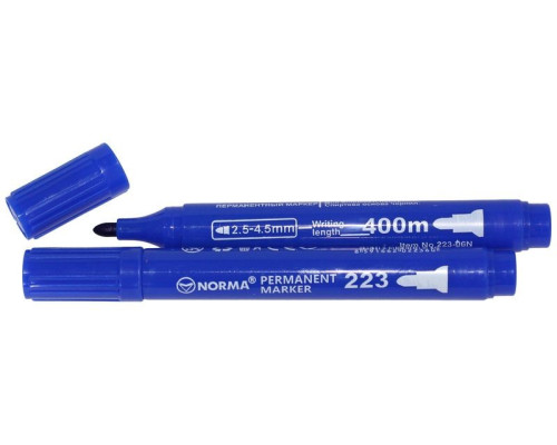 31198 Marker permanent, 2,5-4,5mm, albastru 223-06N, NORMA (12/300/1200)