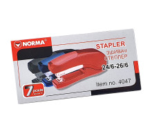 Степлер N24/6-26/6 25л, 55мм, 4047-Norma,красный вертикальный