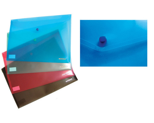 Папка с кнопкой А4 Scholz красная 03500 (12/240)