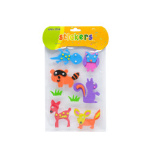 Autocolante pentru creatie, din foamiran cu ochisori "Animale"asorti