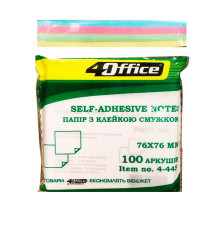 Hirtie notite cu lipici 76*76mm 4 culori 100 foi, 4Office 4-423-21 (12/288)