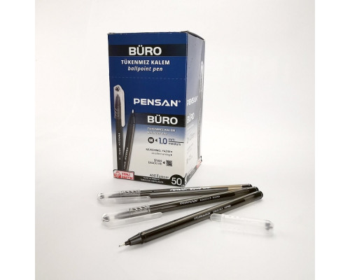 Ручка шариковая черная, BURO 2270 1.0мм, PENSAN (50/2000)