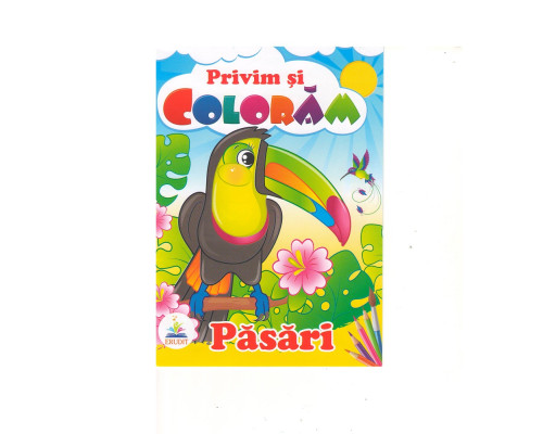 Privim si coloram PASARI. N*2374 Privim si coloram PASARI. N*2374