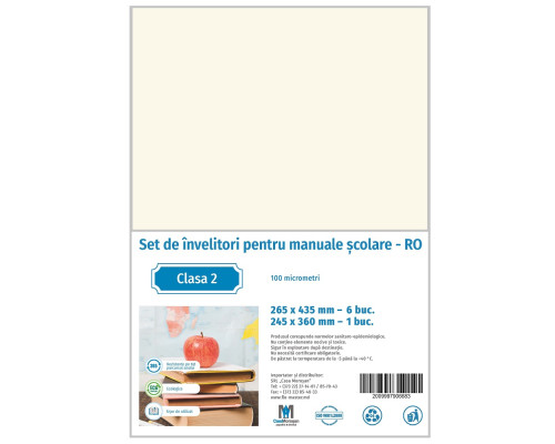 Комлект обложек для учебников 2 класс молд. 100мкм CM*6683 (25)