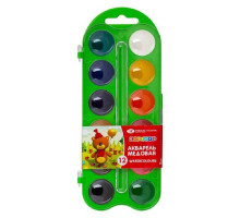 Acuarela 12 cul., pe baza de miere, plastic verde, Цветик 27421537 (39)