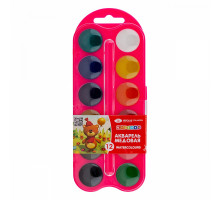 Acuarela 12 cul., pe baza de miere, plastic roz, Цветик 27421675 (39)