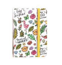 Блокнот А6 120л. клетка, твердая обложка с резинкой N9422 (80)