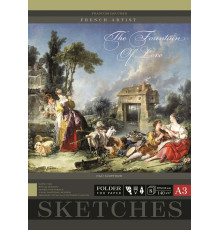 Бумага для эскизов, А3 в папке (295х415мм) 8листов, 140г/м2 (20)