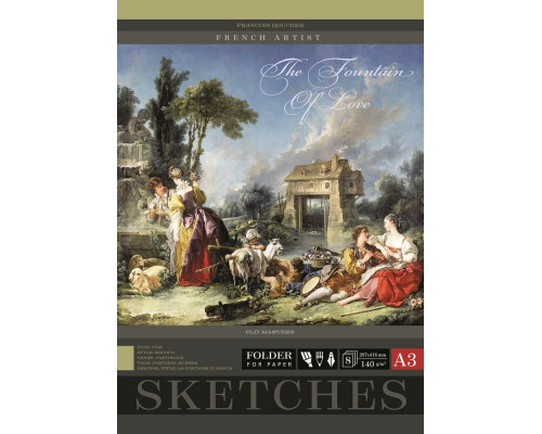 Mapa hartie pentru schite, A3 (295х415mm) 8 foi, 140g/m2 (20)