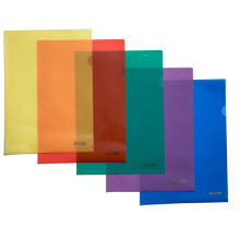 Mapa unghi A4, culori in sortiment, 4-202, 4OFFICE (10/500)