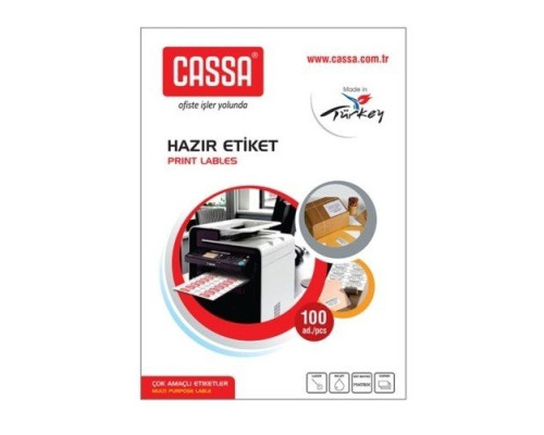Самоклеящиеся белые этикетки A4, 1/65 (38.1x21.2мм) 100лист. CASSA CA-1165 (20) Самоклеящиеся белые этикетки A4, 1/65 (38.1x21.2мм) 100лист. CASSA CA-1165 (20)