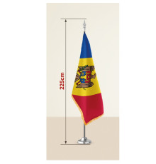 094495 Drapelul ceremonial al Moldovei 100x200cm (satin 160 g)