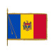 Церемониальный флаг Республики Молдова 75x150см, 160гр/м2, атлас