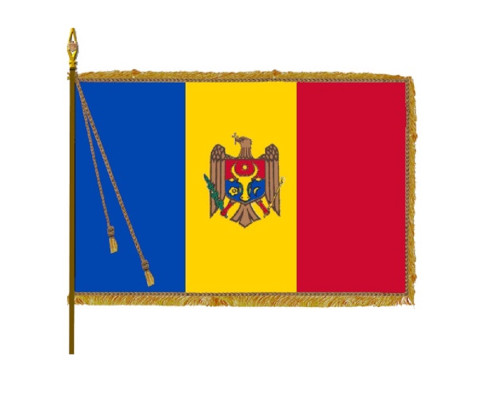Drapel ceremonial Republica Moldova 75x150cm, 160g/m2, satin
