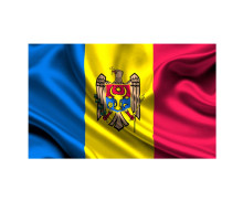 Drapel ceremonial Republica Moldova 75x150cm, 160g/m2, satin