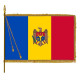 Церемониальный флаг Республики Молдова 150x300см, 160гр/м2, атлас