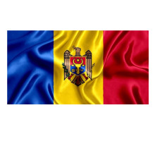 Церемониальный флаг Республики Молдова 150x300см, 160гр/м2, атлас