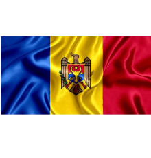 Drapel ceremonial Republica Moldova 150x300cm, 160g/m2, satin