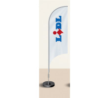 094515 Steag de plajă. Din poliester - 110g 75x250 cm și Suport de 300cm