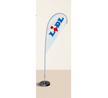 094516 Steag de plajă"Drop". Din poliester - 110g 75x250 cm și Suport de 300cm