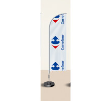 094517 Steagul de plajă, poliester drept - 110 g, 75x250 cm, și suport 300 cm.