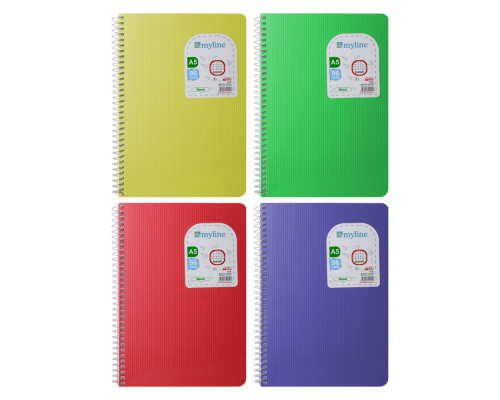 Carnet A5 96foi, matem., spira, plastic, Gingko (6/120)