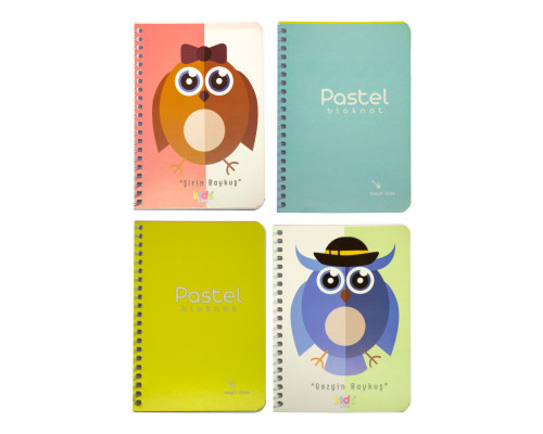 Carnet A6 50foi, linie, spira, Gingko (24)