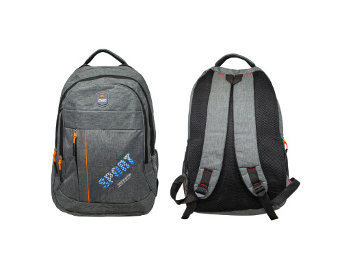 Рюкзак школьный "SPORT RUNNING"45*30*17cm, серый (100)