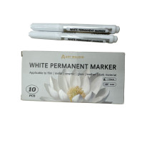 Мarker permanent alb, rotund, 1mm, AW1898 (10/300/1800)