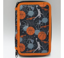 Пенал 2-яр., пустой, "BASKETBALL" 12,5*19,5*4