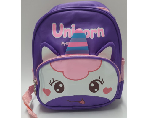 Рюкзак детский c карманом, "UNICORN" сиреневый