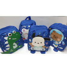 Rucsac pentru copii albastru cu aplicație asorti