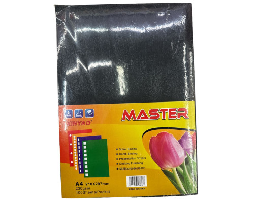 Coperta p/u brosurare, A4 230gr/m2, imitatie piele negru, 100buc. (24)