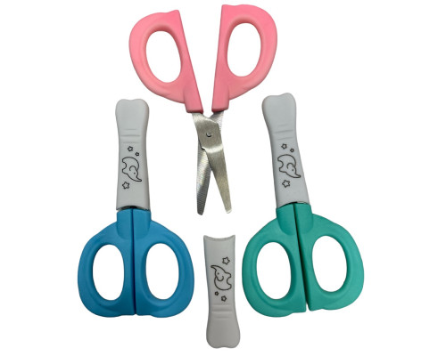 Ножницы детские, на блистере, c чехлом "Elefant" HQT-559 (1/24/576)