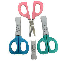 Ножницы детские, на блистере, c чехлом "Elefant" HQT-559 (1/24/576)