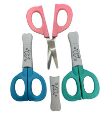 Ножницы детские, на блистере, c чехлом "Elefant" HQT-559 (1/24/576)