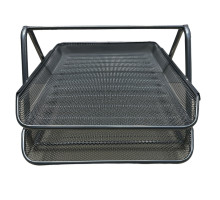 Tava p-u documente metal 2 sectii orizontal, argintiu, (12)