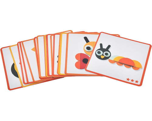 Игра-пазл из дерева, с карточками "SHAPES PUZZLE" (48)