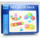 Joc educativ din lemn "Nut Puzzle Block" (32)