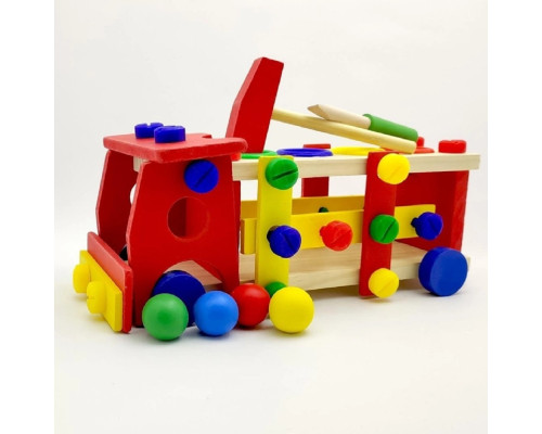 Игрушка из дерева с молотком "Screw Car"19031 (40)